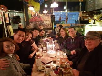 Gathering in Seoul for Jocellin's birthday first night