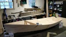 Boat early on in the building process
