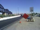 the bridge to Arizona was under construction.
