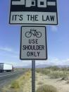 Bikes are allowed on the interstate.